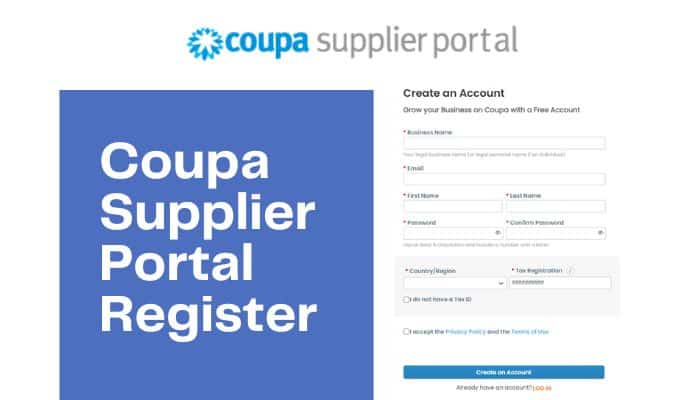 Coupa Supplier Portal Create Account